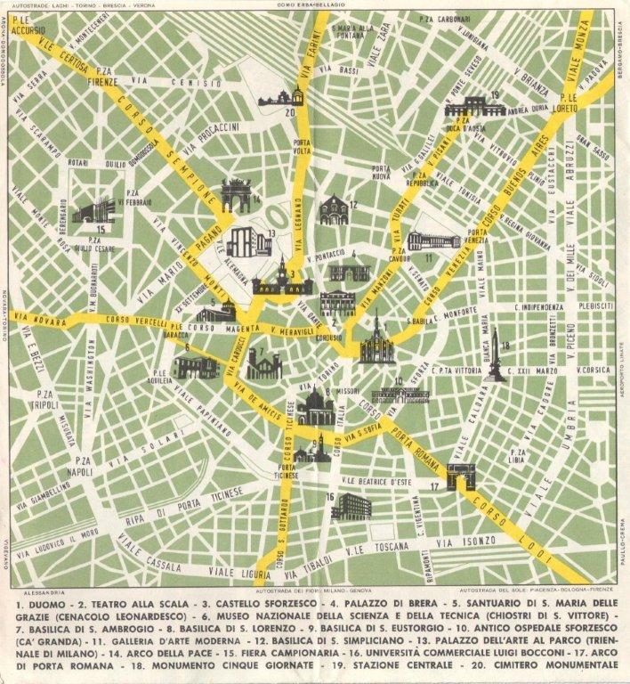 Ancient Milan Map